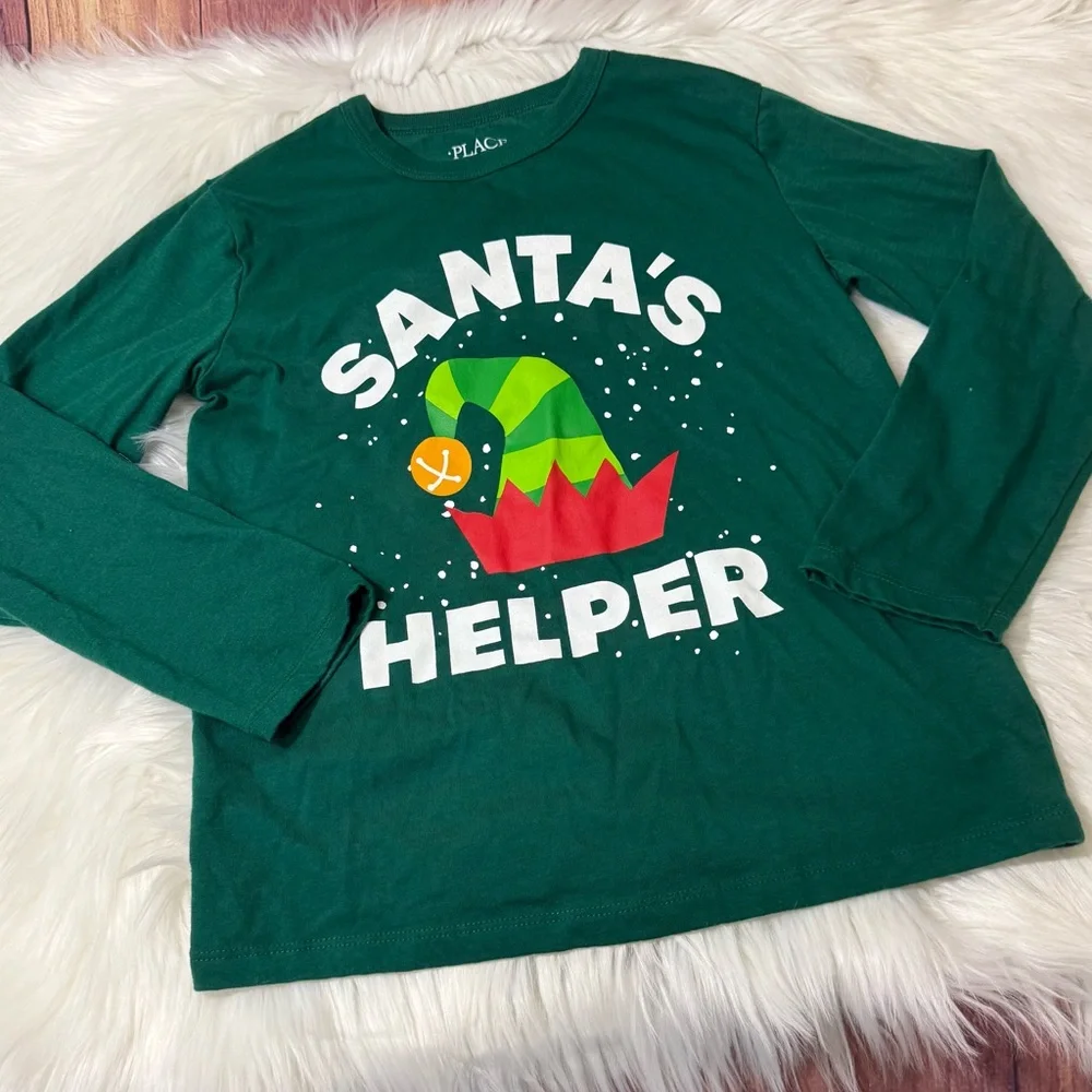 The Children’s Place Christmas Long Sleeve Shirt - Boys M (7/8)